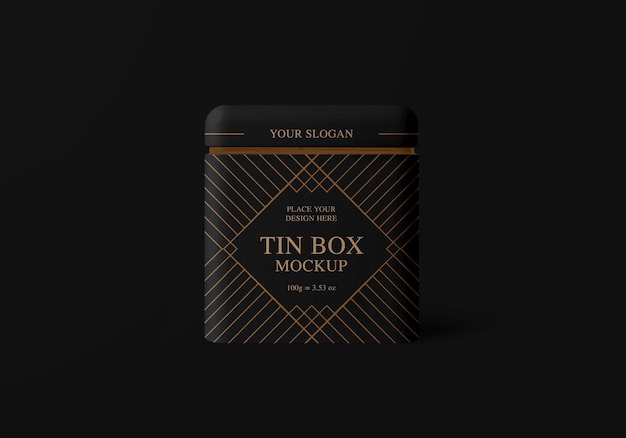 PSD tin box mockup