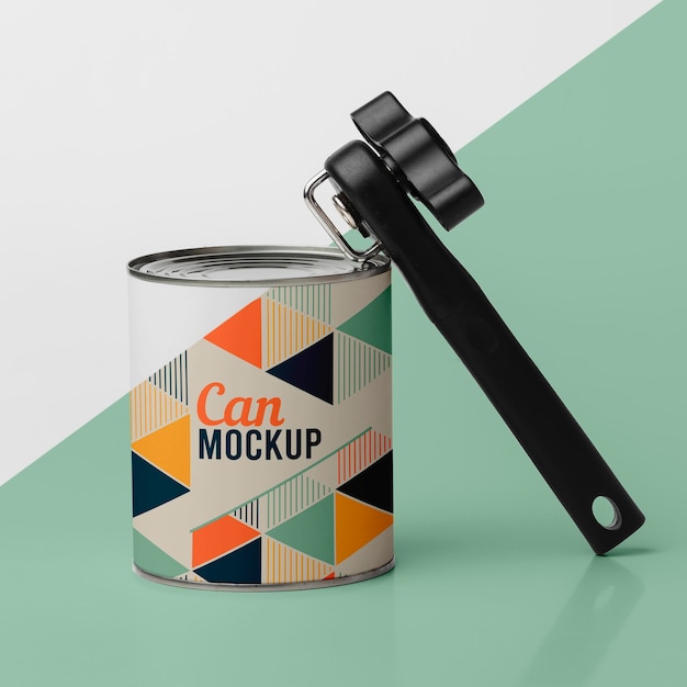 PSD tin can and can opener