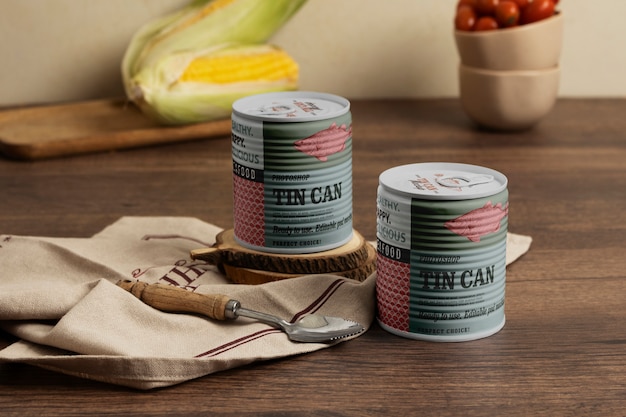 PSD tin can mockup design