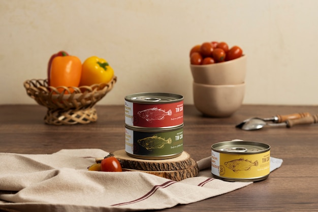 PSD tin can mockup design