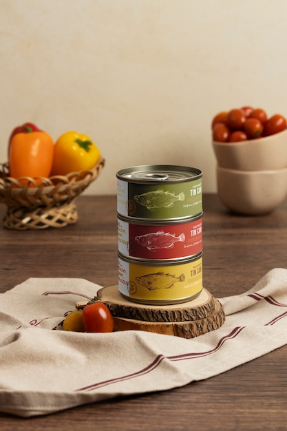 PSD tin can mockup design