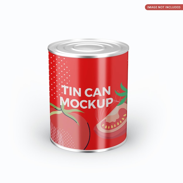 Tin can mockup design