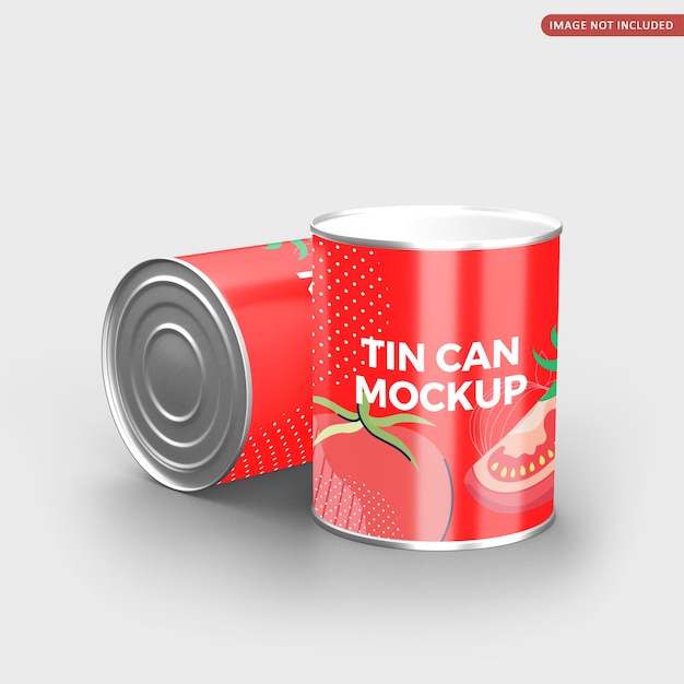 PSD tin can mockup design