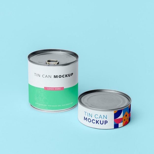 PSD tin can pop mockup design