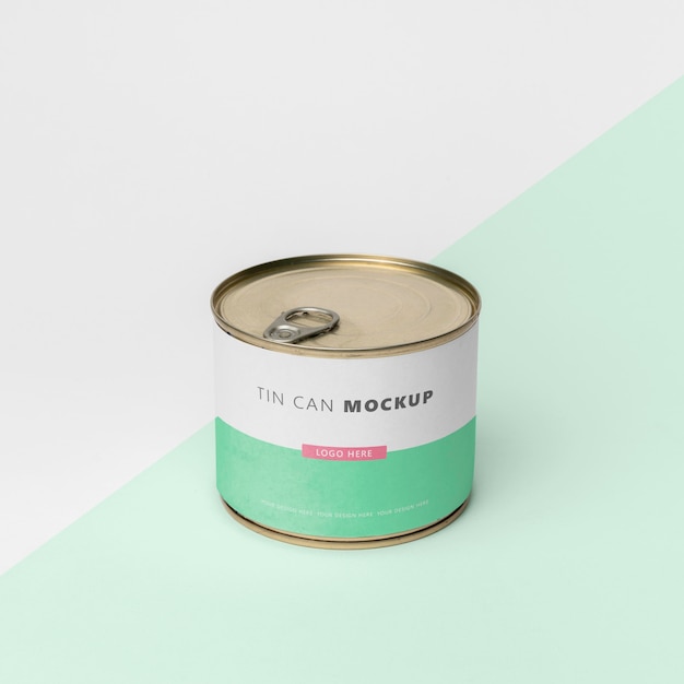 Tin can pop mockup design