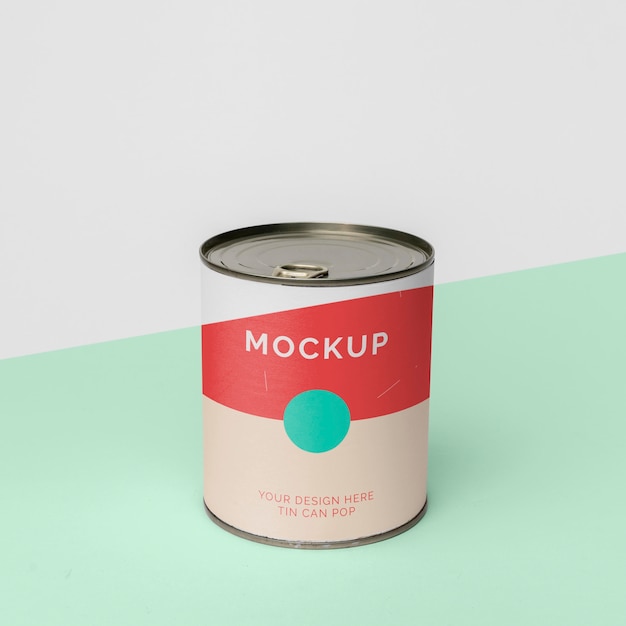 Tin can pop mockup design