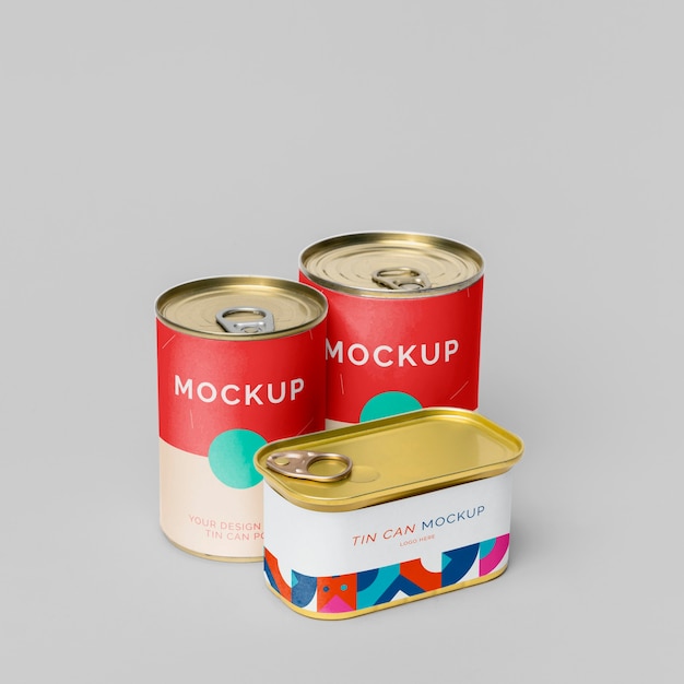 PSD tin can pop mockup