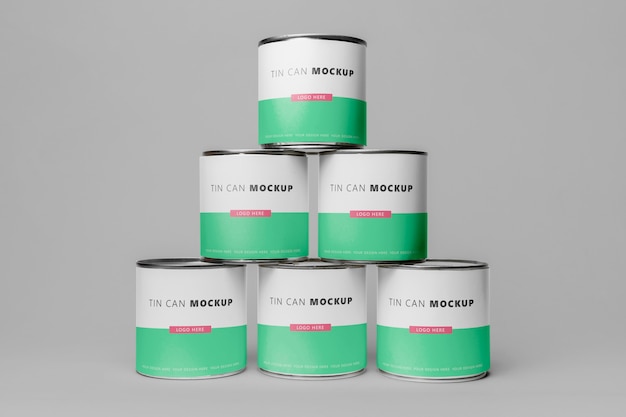 PSD tin can pop mockup