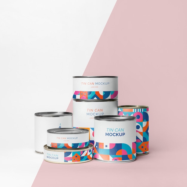 PSD tin can pop mockup