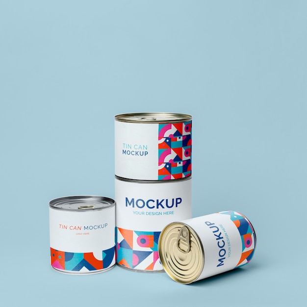 PSD tin can pop mockup