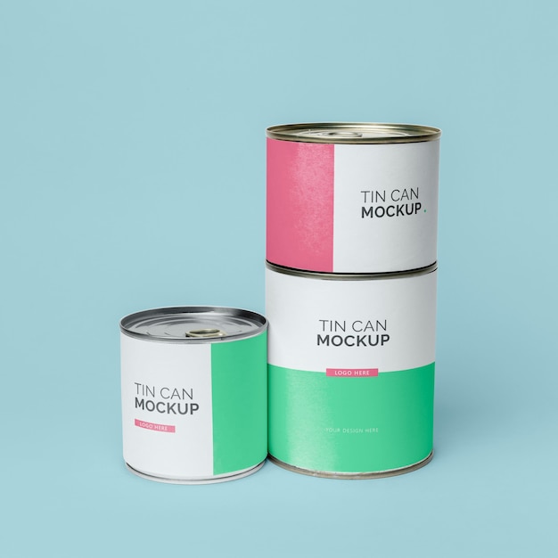 PSD tin can pop mockup