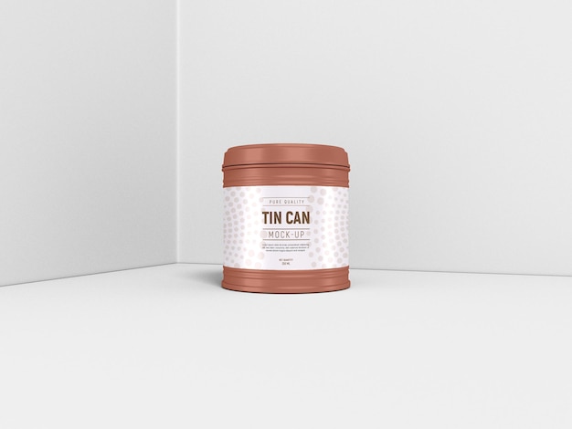 PSD tin jar packaging mockup