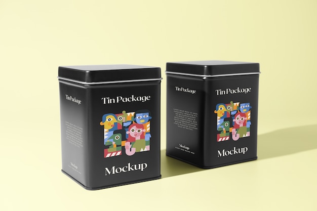 PSD tin package mockup design