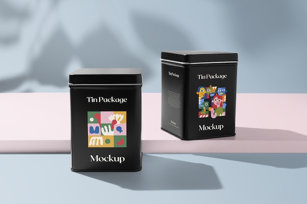 PSD tin package mockup design