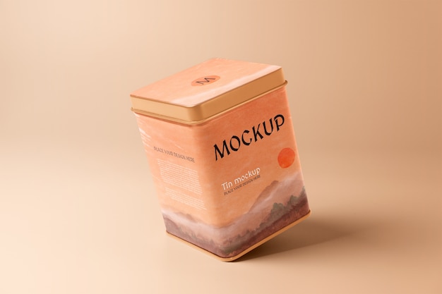 Tin package mockup