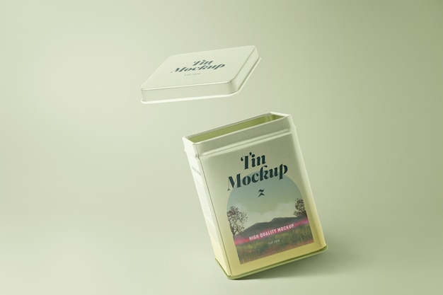 Tin package mockup