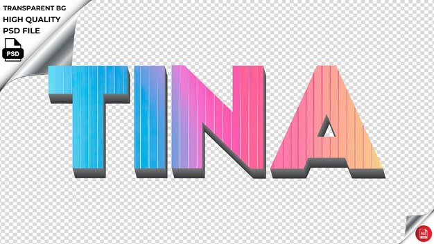 PSD tina typography rainbow colorful text texture psd transparent