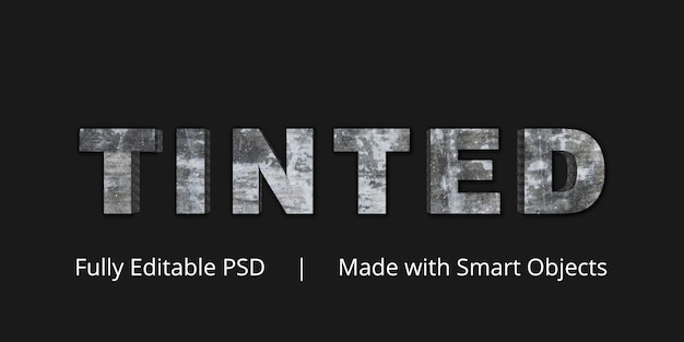 PSD tinted text style effect