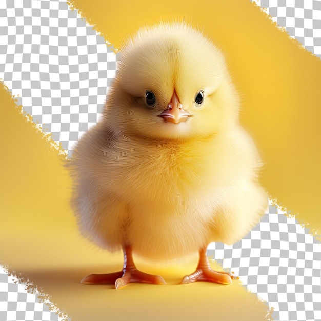 PSD tiny adorable chick isolated on transparent background
