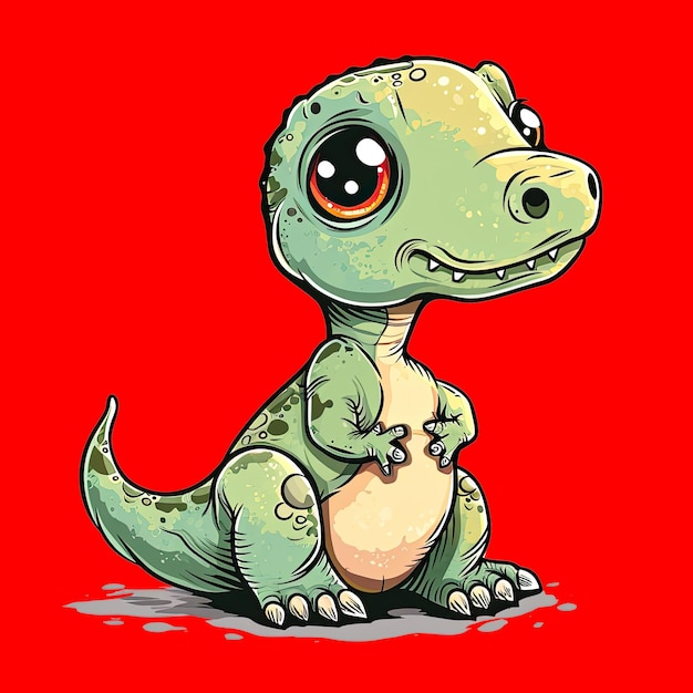 PSD tiny and cute dinosaur stickers can be used for various needs