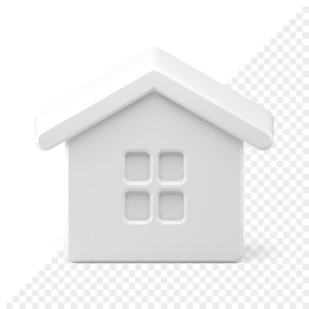 小さな家のおもちゃの3Dアイコン