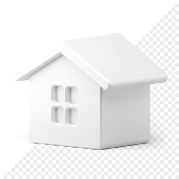 PSD tiny house toy 3d icon