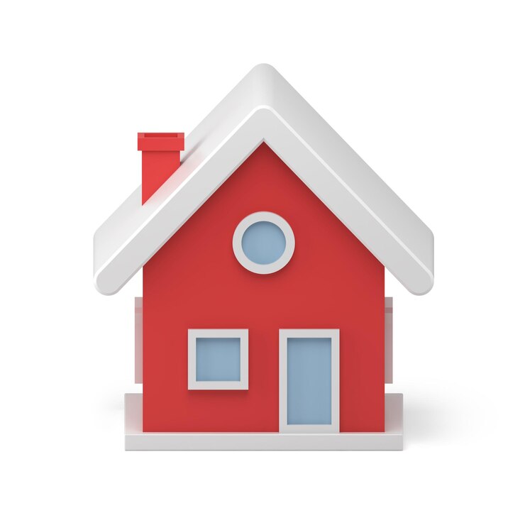 PSD tiny house toy 3d-pictogram