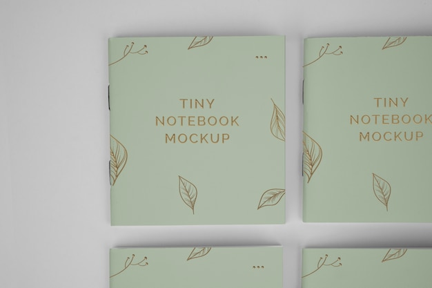 PSD design mockup per quaderno tascabile