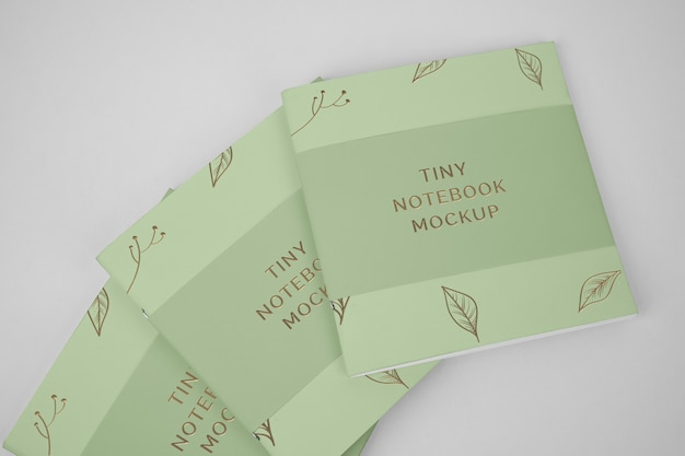 Tiny pocket notebook mockup design