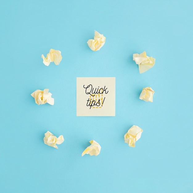 tips concept with sticky notes