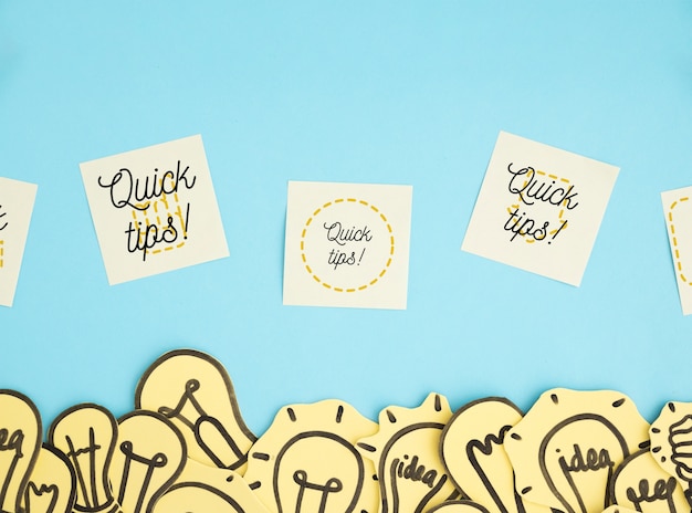tips concept with sticky notes