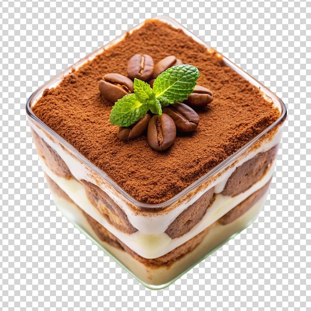 Tiramisu Izolowane na przezroczystym tle