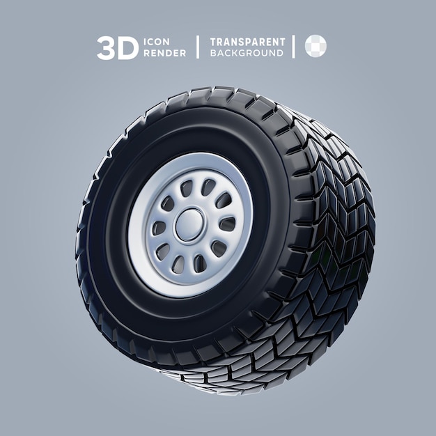 Tire 3d illustration rendering