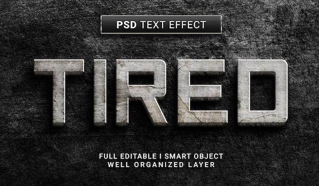 Tired Text Effect