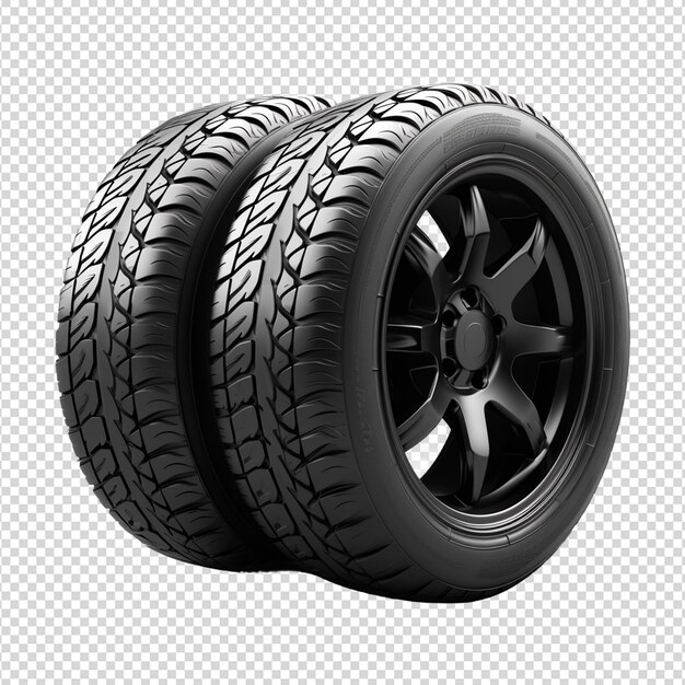 PSD tires isolated on white