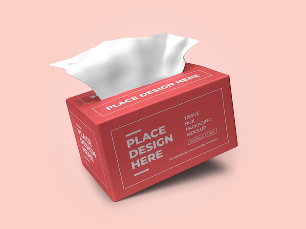 PSD tissue box packaging 3d mockup template psd