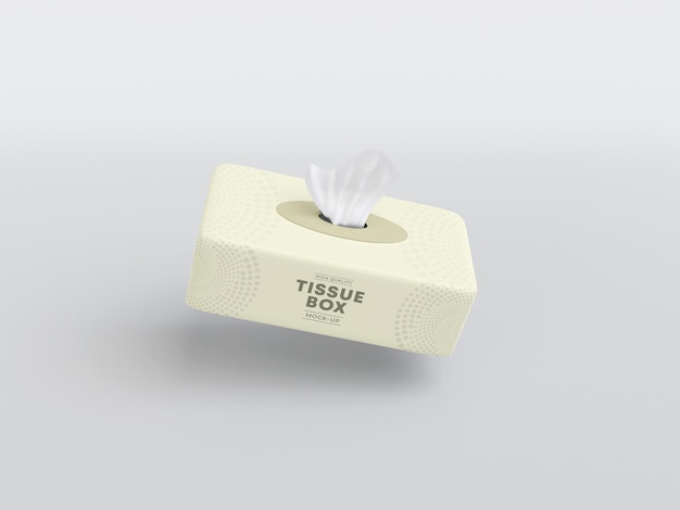 Tissue box packaging mockup