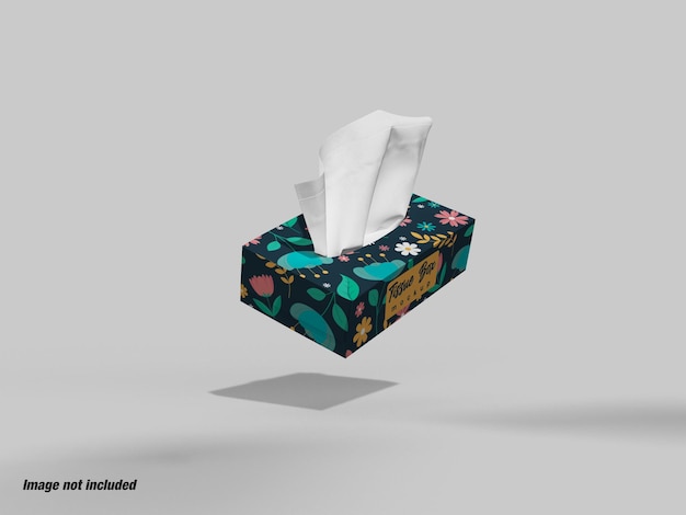 Tissue paper box mockup