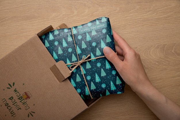 PSD tissue paper wrapping mock-up design