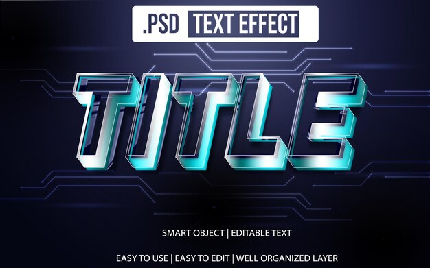 PSD title text style effect