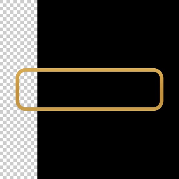 PSD tittle frame luxury golden lower third gold design template vector lower third transparent gold