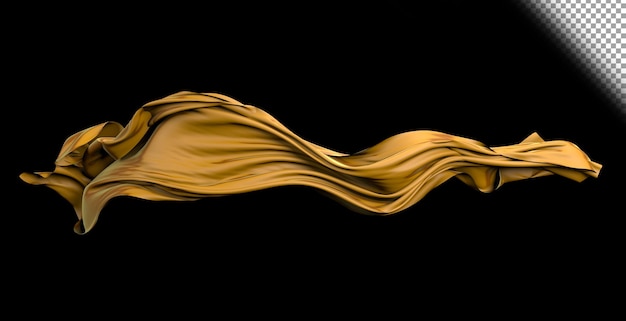 PSD tkanina latająca tkanina płynąca na wietrze tekstylna fala latający ruch 3d renderowanie abstrakcyjnego tła