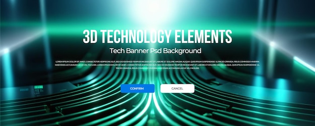 Tło banera technologii 3D