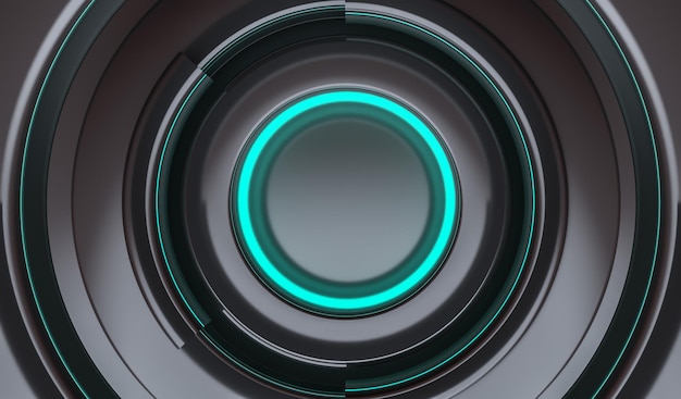 Tło futurystyczne koła neon niebieski