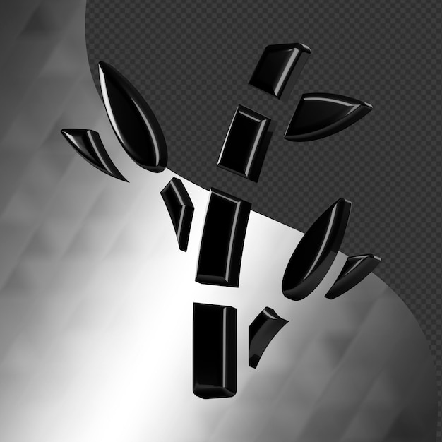 To pięknie zaprojektowana ikona 3D z piękną metaliczną teksturą