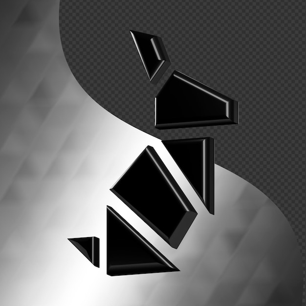 PSD to pięknie zaprojektowana ikona origami 3d z piękną metaliczną teksturą