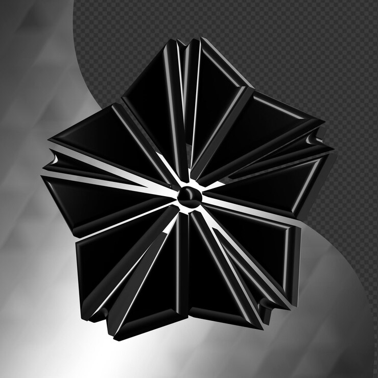 PSD to pięknie zaprojektowana ikona origami 3d z piękną metaliczną teksturą