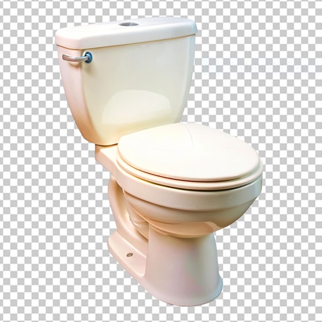 PSD toaleta izolowana na przezroczystej powierzchni