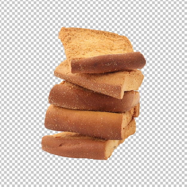 PSD toast biscuits isolated rendering