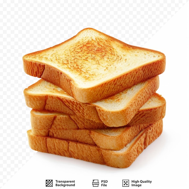 PSD toast bread isolated on white